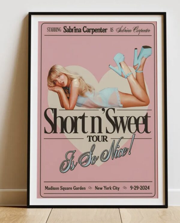 Sabrina Carpenter Album Poster, Sabrina Carpenter Short n' Sweet Album Poster