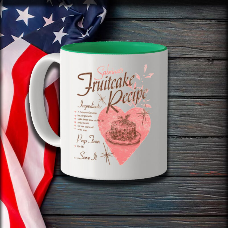 Sabrina Carpenter Fruitcake Recipe Mug